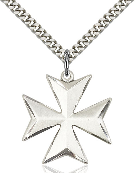 Sterling Silver Maltese Cross Pendant