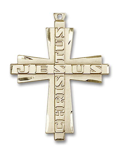 14kt Gold Jesus ChriSaintus Cross Medal