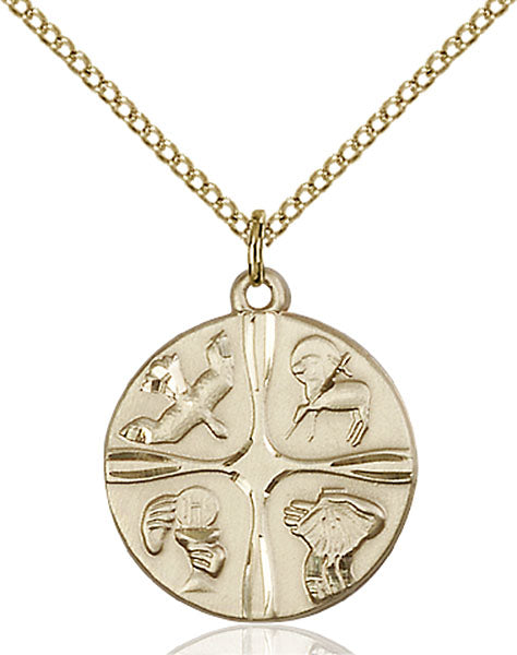 14kt Gold Filled Chrismation Life Pendant