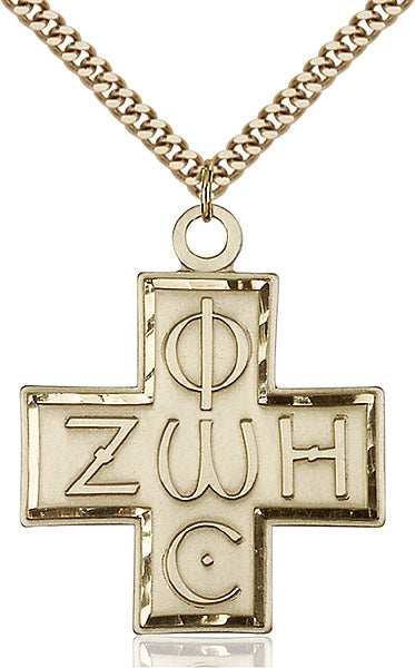 14kt Gold Filled Light & Life Cross Pendant