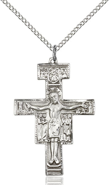 Sterling Silver San Damiano Crucifix Pendant