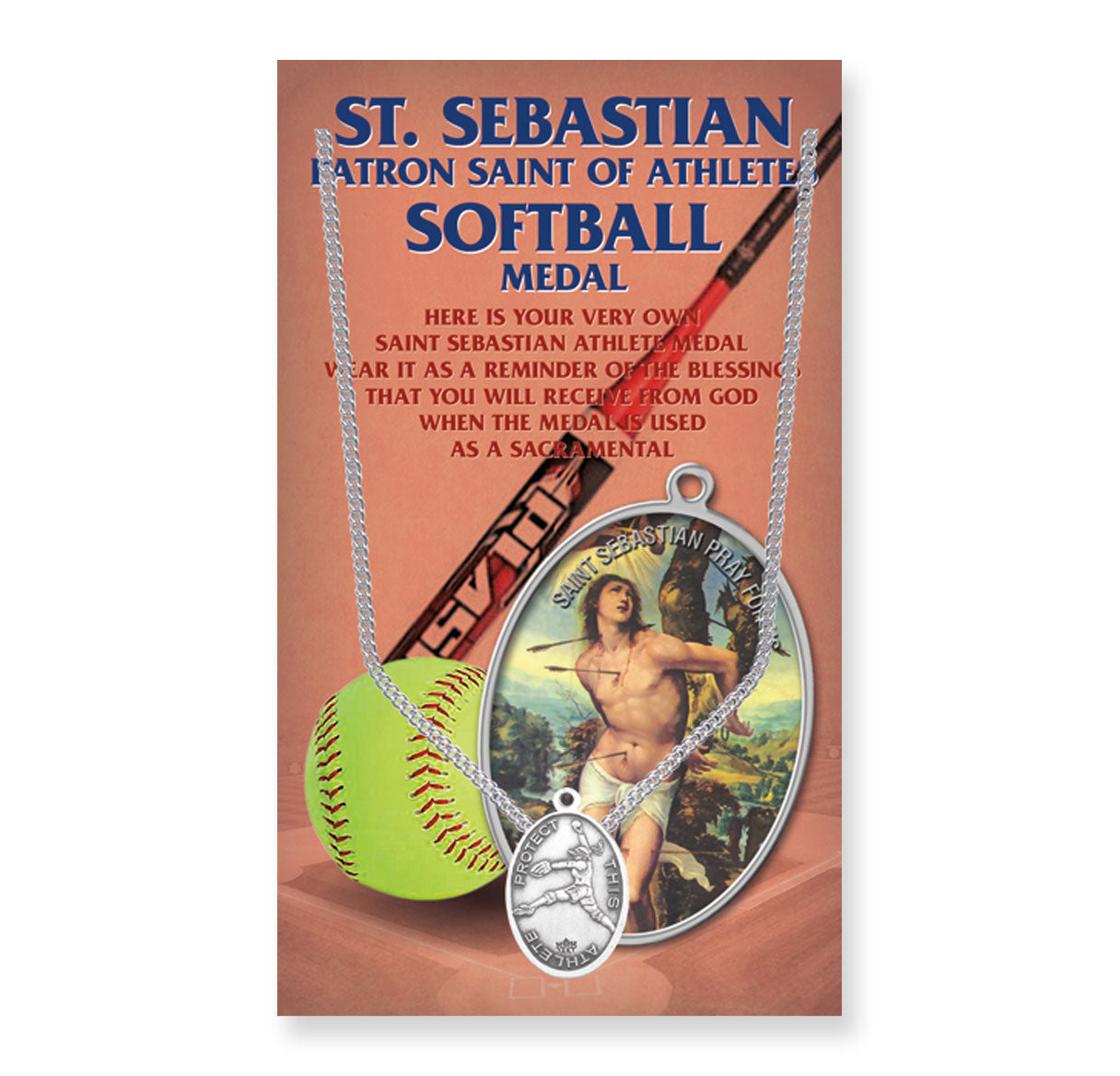 Saint Sebastian Women's Oval Softball Medal