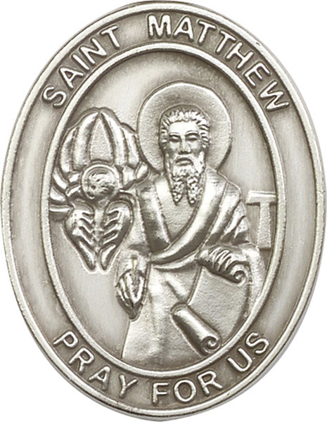 Antique Silver St. Matthew Visor Clip