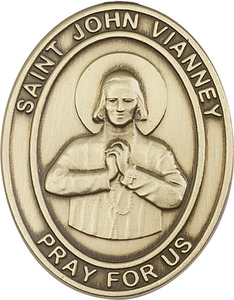 Gold Oxide St. John Vianney Visor Clip