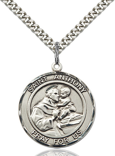 Sterling Silver Saint Anthony of Padua Pendant