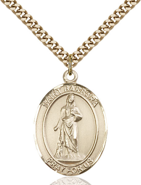 14kt Gold Filled Saint Barbara Pendant