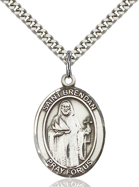 Sterling Silver Saint Brendan the Navigator Pendant