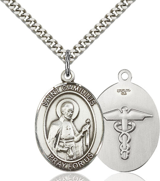 Sterling Silver Saint Camillus of Lellis Pendant
