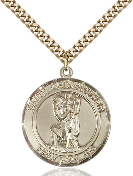 14kt Gold Filled Saint Christopher Pendant