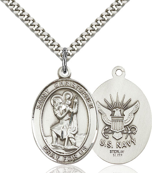 Sterling Silver Saint Christopher Pendant