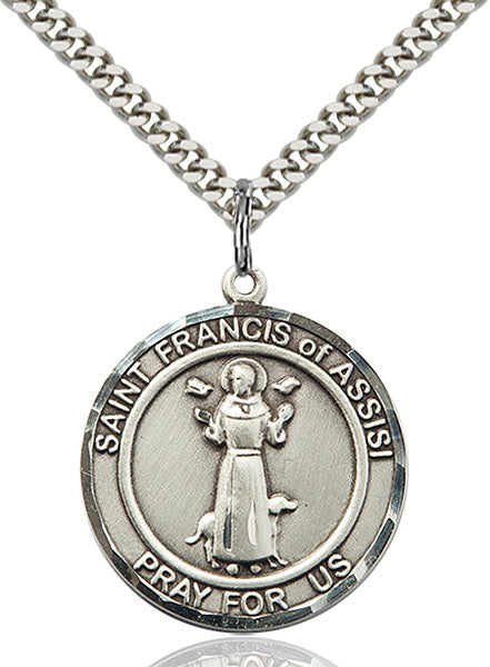 Sterling Silver Saint Francis of Assisi Pendant