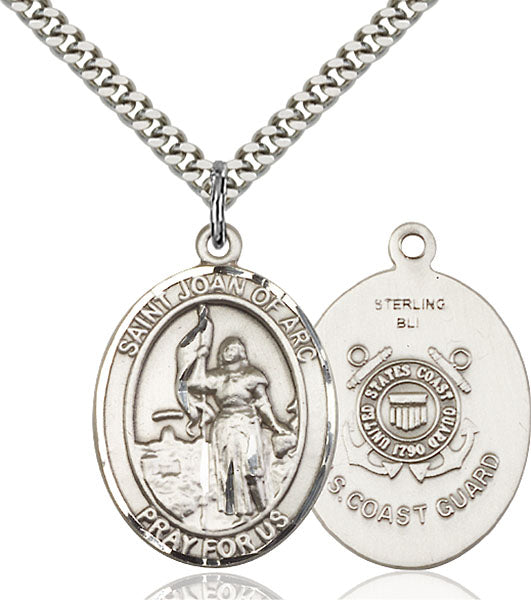 Sterling Silver Saint Joan of Arc /Coast Guard Penda