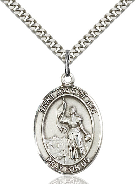 Sterling Silver Saint Joan of Arc Pendant
