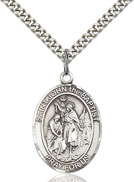 Sterling Silver Saint John the Baptist Pendant