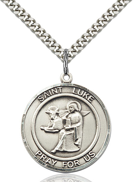 Sterling Silver Saint Luke the Apostle Pendant