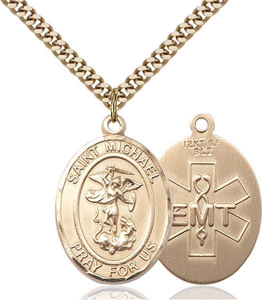14kt Gold Filled Saint Michael / Emt Pendant