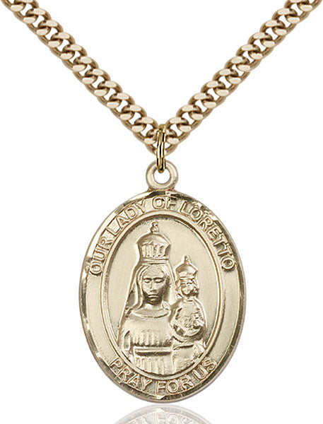 14kt Gold Filled Our Lady of Loretto Pendant