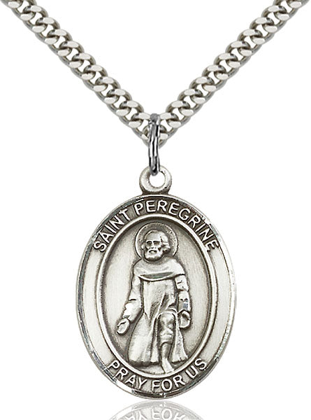 Sterling Silver Saint Peregrine Laziosi Pendant