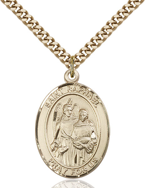 14kt Gold Filled Saint Raphael the Archangel Pendant