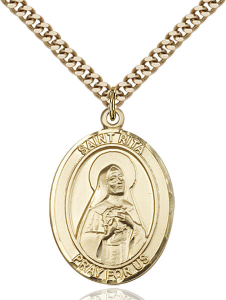14kt Gold Filled Saint Rita of Cascia Pendant