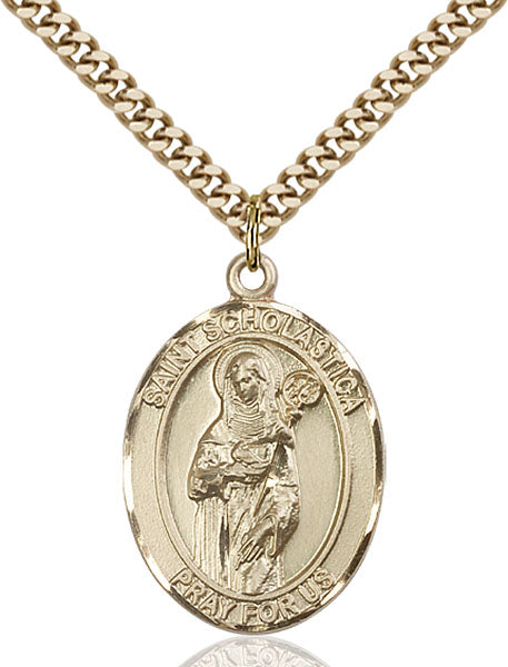 14kt Gold Filled Saint Scholastica Pendant