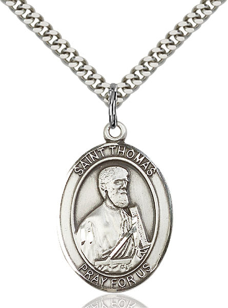 Sterling Silver Saint Thomas the Apostle Pendant