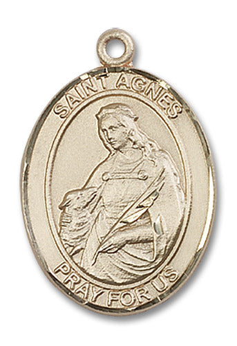 14kt Gold Saint Agnes of Rome Medal