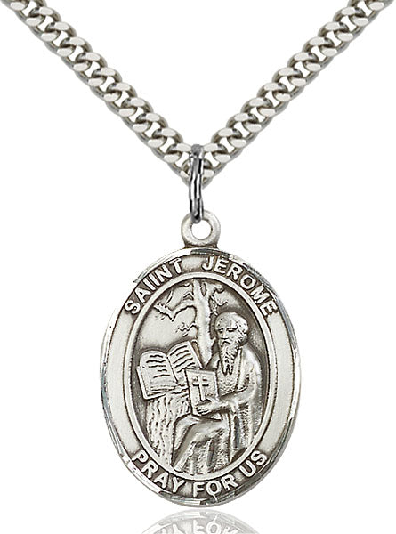 Sterling Silver Saint Jerome Pendant