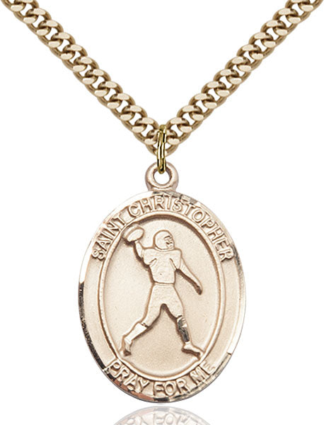14kt Gold Filled Saint Christopher Pendant
