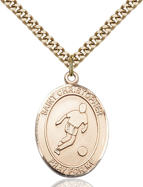 14kt Gold Filled Saint Christopher Pendant