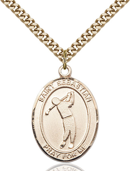 14kt Gold Filled Saint Sebastian Pendant