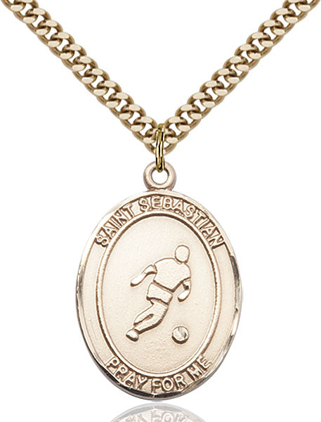 14kt Gold Filled Saint Sebastian Pendant