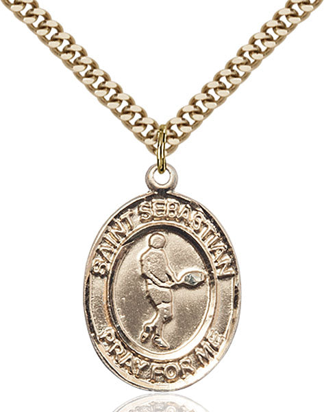 14kt Gold Filled Saint Sebastian Pendant