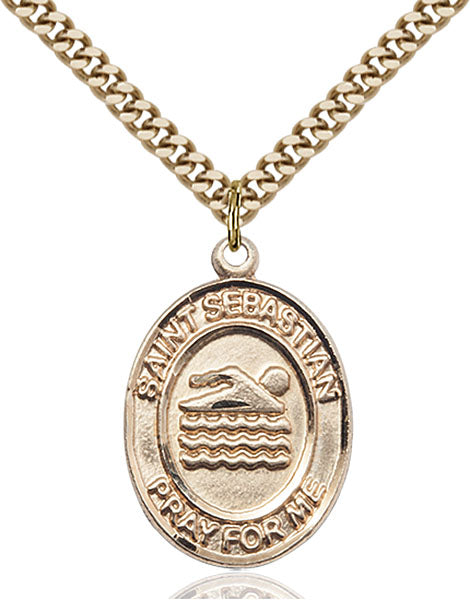 14kt Gold Filled Saint Sebastian Pendant