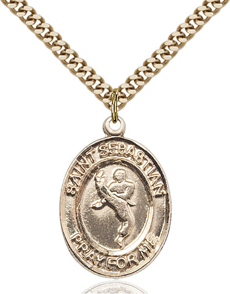 14kt Gold Filled Saint Sebastian Pendant