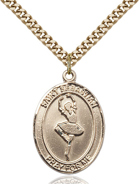 14kt Gold Filled Saint Sebastian Pendant
