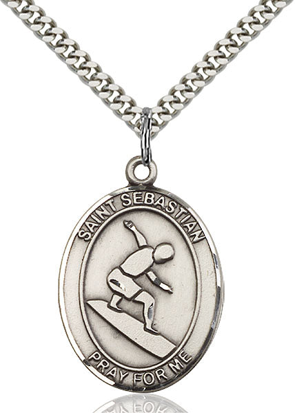 Sterling Silver Saint Sebastian Pendant