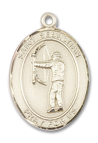 14kt Gold Saint Sebastian / Archery Medal