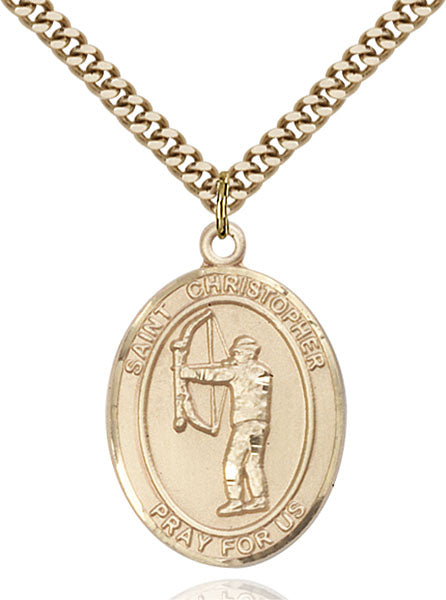 14kt Gold Filled Saint Christopher Pendant