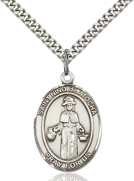 Sterling Silver Saint Nino de Atocha Pendant