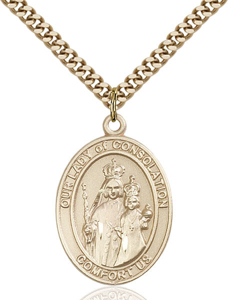 14kt Gold Filled Our Lady of Consolation Pendant