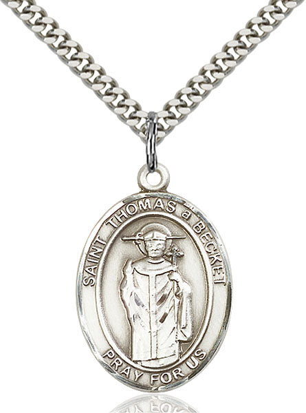 Sterling Silver Saint Thomas A Becket Pendant