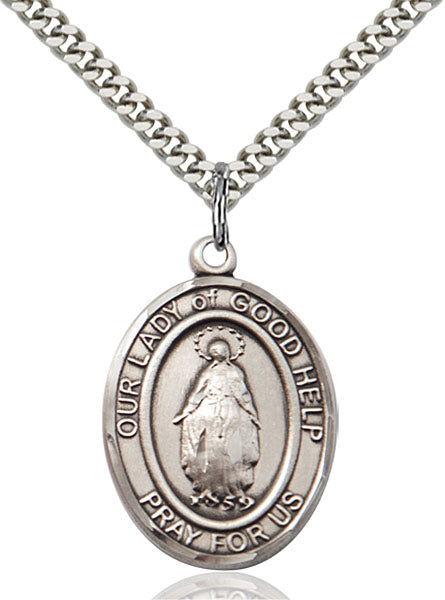 Sterling Silver Our Lady Of Good Help Pendant