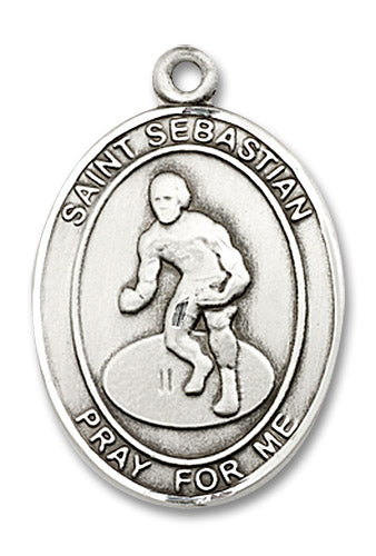 Sterling Silver Saint Sebastian / Wrestling Pendant – The Catholic Shop