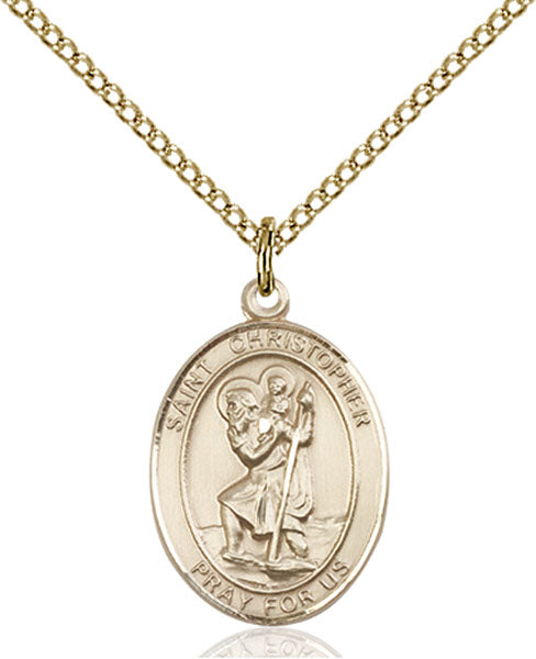 14kt Gold Filled Saint Christopher Pendant