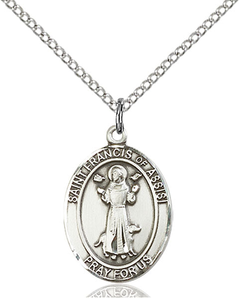 Sterling Silver Saint Francis of Assisi Pendant