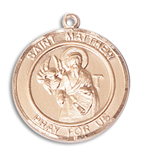 14kt Gold Saint Matthew the Apostle Medal – The Catholic Shop