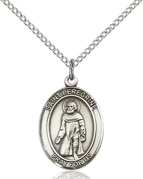 Sterling Silver Saint Peregrine Laziosi Pendant