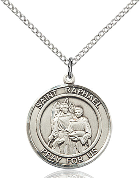 Sterling Silver Saint Raphael the Archangel Pendant