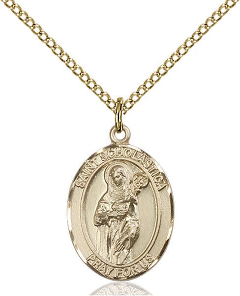 14kt Gold Filled Saint Scholastica Pendant
